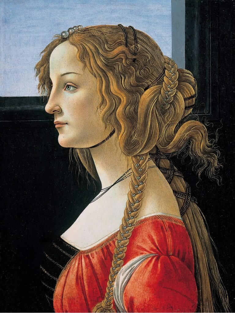 "Portrait of a Young Woman", posterior a 1480, Gemäldegalerie, Alemania.