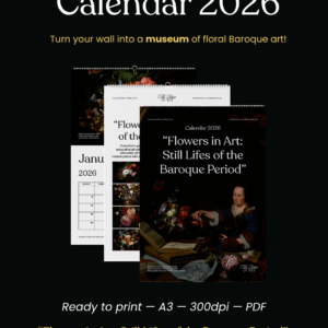 A3 Printable Calendar “Flowers in Art: Still Lifes in the Baroque Period”