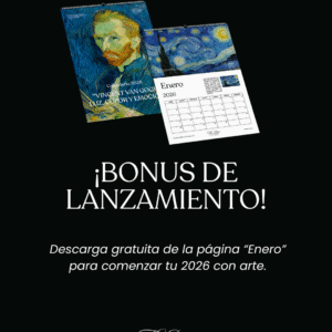 ¡GRATIS! Mes Enero 2026 Calendario Imprimible A3 “Vincent van Gogh: Luz, Color y Emoción”